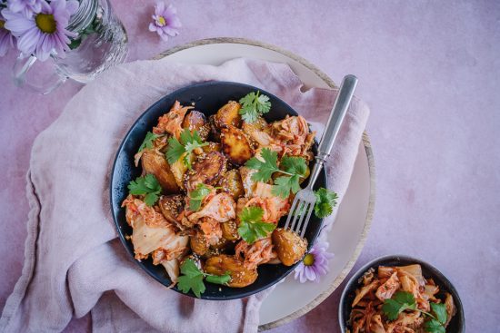 Hapatettuja herkkuja – kotimaista kimchiä ja paahdettuja perunoita, kanavohveleita ja hapankaalilla höystettyjä gyros-leipiä